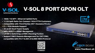 VSOL V1600G1 8 PORT 10G GPON OLT 🔥 [upl. by Kaltman800]