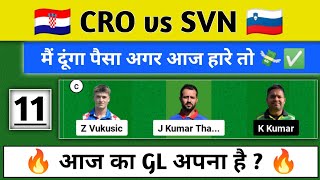 CRO vs SVN Dream11 Prediction  CRO vs SVN Dream11 Team  CRO vs SVN Dream11 ECC Challenger T10 [upl. by Orville651]