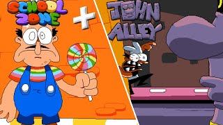 School Zone  John Alley Pizza Tower Gameplay with cyop mods Geromes Side Project [upl. by Wessling]