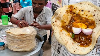 This Old Man Selling PARATHA And ALUDUM At Railway Station Rs 20 Only । Kolkata Street Food [upl. by Hgalehs334]