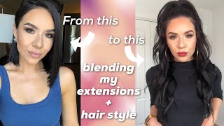 Blending Extension with Short Hair irresistible me Hair  KatEyedTv [upl. by Ajat]