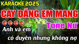 Cay Đắng Em Mang Karaoke Tone Nữ Karaoke Hoàng Giang 62 [upl. by Ainnek]