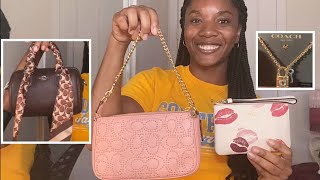 COACH OUTLET HAUL  New Signature Rivets Nolita 19 🌸  💋Wristlet  Jewelry coachoutlet unboxing [upl. by Akierdna27]