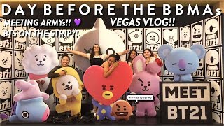 BTS on the VEGAS STRIP GOING TO SEE BTS at the BBMAs  vegas vlog 1 [upl. by Hephzipa149]