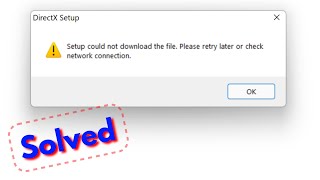 Fix directx setup could not download the file please retry later or check network connection [upl. by Novek946]