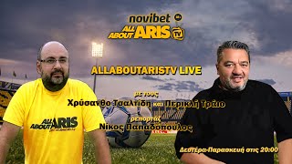 Novibet AllAboutARIS TV LIVE Τα παρασκήνια από Αγρίνιο και ο quotτελικόςquot με ΑΕΚ 150124 [upl. by Hcahsem]