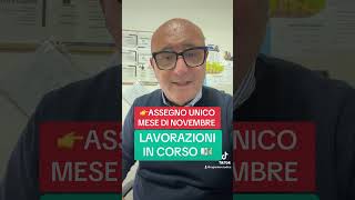 LAVORAZIONI IN CORSO ASSEGNO UNICO DI NOVEMBRE youtube youtubeshorts inps perte yes pagamenti [upl. by Him187]