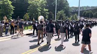 Appalachian State University Marching Band marching into the stadium vs East Tennessee State 83124 [upl. by Idnaj]