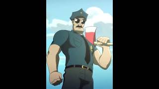 Axe Cop vs Inferno Cop cartoon anime whoisstrongest youtubeshorts fyp [upl. by Izabel]