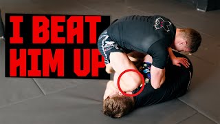 I beat him up so you can learn  BJJ Rolling Commentary [upl. by Einnim]