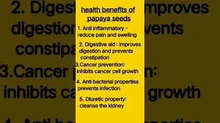 Health benefits of papaya seeds [upl. by Atteloj604]