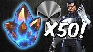 50x Uncollected Arena Crystal Opening  5 Star Punisher Quest  Marvel Contest Of Champions [upl. by Selmore617]