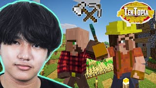 បង្កើតភូមិគុណភាពនោក្នុងMinecraft TekTopia Pt 1 [upl. by Atteloj396]