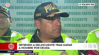 Policía capturó a delincuente tras matar a hombre por deuda [upl. by Aenel]