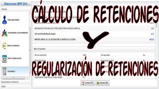 Cálculo retención y regularización retención [upl. by Goldsmith]