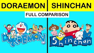 Doraemon vs Shinchan Full Comparison in Hindi  Doraemon facts  Shinchan Facts [upl. by Adnovay]