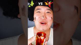 Spicy Sauce vs Wasabi sauce Emoji food Challenge  raw oysters Mukbang Funny Video shorts [upl. by Weingarten]