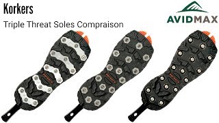 Korkers Triple Threat Soles Comparison Review  AvidMax [upl. by Inami]