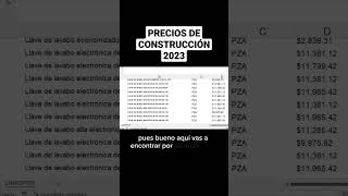 ✅👉 PRECIOS de CONSTRUCCIÓN 2023⭐👷‍♂️ construccion arquitectura construction shorts [upl. by Nerdna]