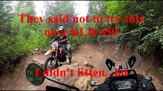 2022 Kawasaki KLR 650 Adventure single track againpart 1 [upl. by Akilak828]