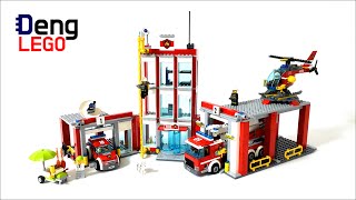 LEGO City 60110 Fire Station  LEGO Speed Build [upl. by Cerracchio]