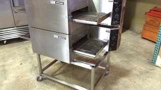 Lincoln Impinger 1132023A Electric Double Stack Conveyor Oven SN2034217 1299 Top Oven [upl. by Nosnev927]