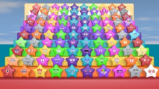 Numberblocks 1100 Counting Numberblocks Stars 1 to 100 Learn to Count Number Patterns [upl. by Ayhtnic344]