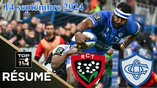 TOP 14  J2  Résumé partie complète RC Toulon vs Castres Olympique  Saison 20242025 [upl. by Naujad443]