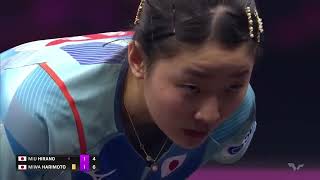 Miu Hirano vs Miwa Harimoto  WS R16  WTT Champions Frankfurt 2024 [upl. by Alesandrini]