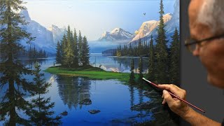 Jasper National Park Canada Acrylic Artist  Viktor Yushkevich [upl. by Enajiram]