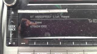 Toyota Venza 2010 Bluetooth how to phone book list [upl. by Hubie]