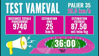 VAMEVAL BANDE SON TEST VMA  Bips paliers distance estimation vma et vo2max [upl. by Augy]