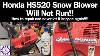 Honda HS520 Snow Blower Will Not Run How to Replace Carburetor [upl. by Eneiluj]