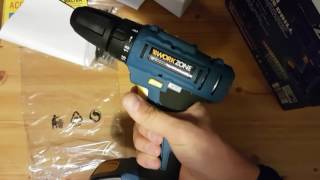 Workzone Work Zone 18V LiIon Cordless Drill wwcd1816 UNBOXING [upl. by Enwad69]