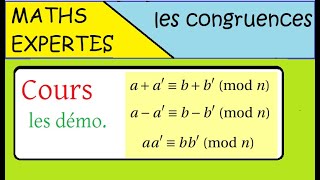 Terminale Maths ExpertesArithmétique et congruenceCOURS les démonstrations [upl. by Nottirb]