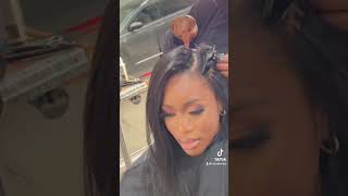 Traditional Sew In Tutorial On Natural Hair  Start To Finish  Side Part Leave Out shorts [upl. by Losse]