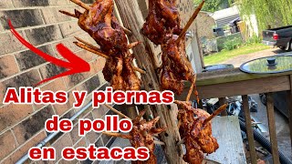 ALITAS Y PIERNAS DE POLLO ADOBADOS EN ESTACAS Una nueva manera do cocinar Cocinando Contigo y Mas [upl. by Sherfield]