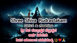 Shree Shiva Rudrastakam 🔱🙏❤  lyrics and meaning  Tulasidas Ramcharitamanas [upl. by Phio]