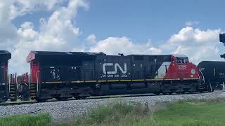 CN A432 Crossing the old CSX IL sub at OdinIL [upl. by Noicnecsa]