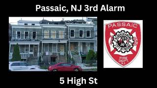 Passaic NJ 3rd Alarm wRescues Fireground Audio 62324 [upl. by Adlemi]