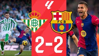 Real Betis vs Barcelona 22 La Liga 202425  MATCH REVIEW [upl. by Ki425]