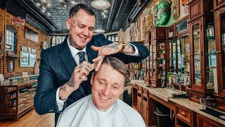 💈 Forget Your Worries With Pat’s Relaxing Hairstyling  Elizabeth’s Barber Shop Saint Paul [upl. by Notnilc942]