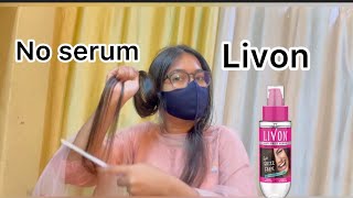 Livon hair serum review ll anti frizz hair serum [upl. by Aynotahs]