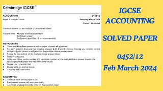 045212FM24 Paper 1 Questions 16 to 35 Solved [upl. by Sale]