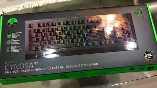 Razer Cynosa V2 gaming keyboard unboxing and testing out [upl. by Renner]