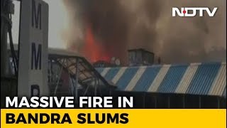 Huge Fire Reaches Mumbais Bandra Station Major Train Line Shuts Down [upl. by Eseer]