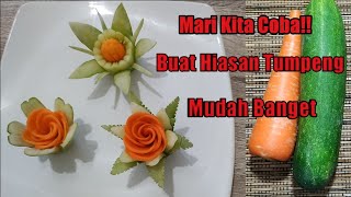 GARNISH TIMUN DAN WORTEL UNTUK HIASAN TUMPENGBUNGA DARI TIMUN WORTEL [upl. by Alexina733]