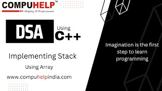 Stack Using Array in CPP [upl. by Sioux139]