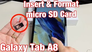 Galaxy Tab A8 How to Insert SD Card amp Format [upl. by Chen]