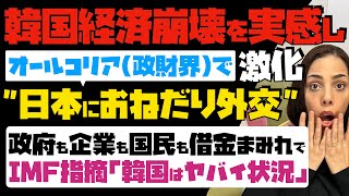 【韓国経済崩壊を実感し】激化！オールコリア（政財界）で日本におねだり外交。政府も企業も国民も借金まみれで、IMFが指摘「韓国はヤバイ状況」 [upl. by Aslam]